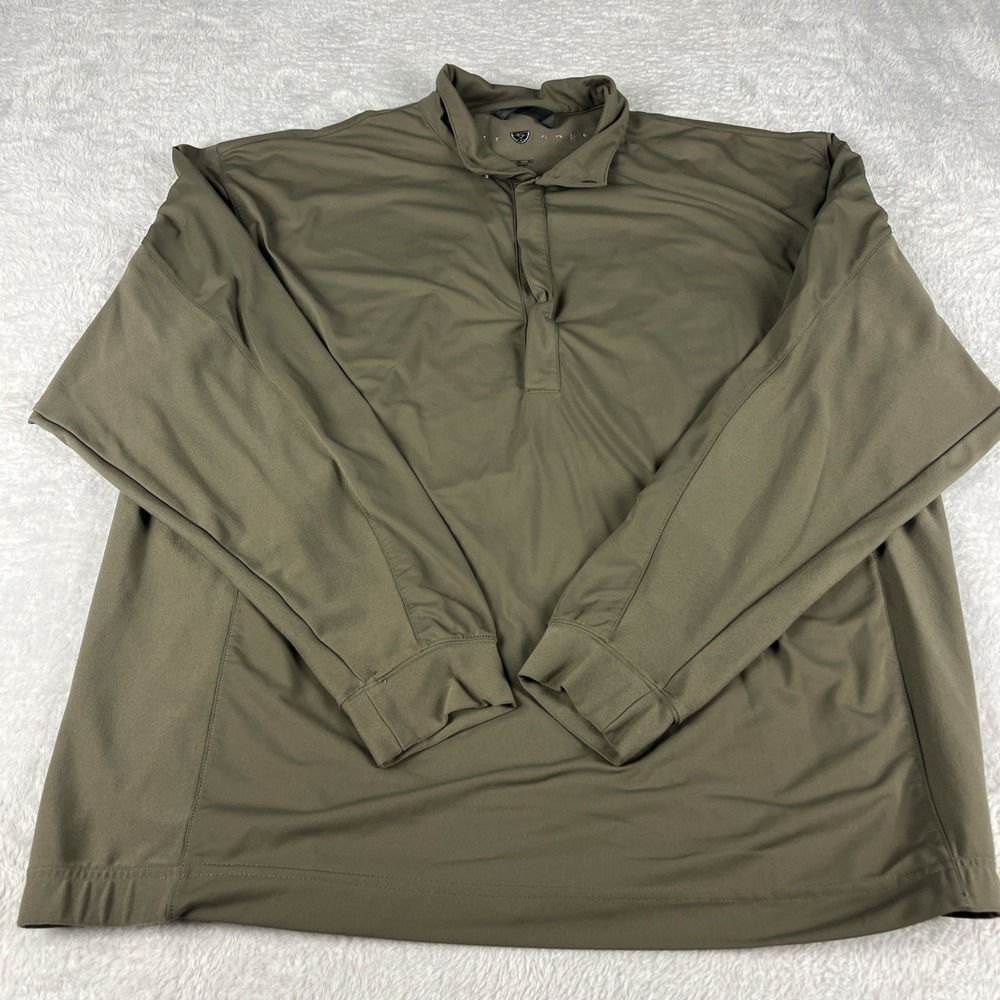 Nike Golf Pullover Mens XL Olive Green‎ Long Sleeve Windshirt Snap